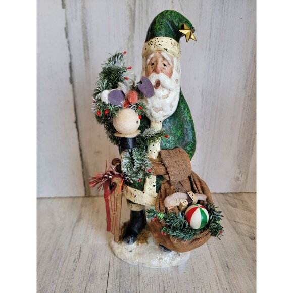 Dept 56 antique Santa country sampler unique figure toy decor Xmas - Picture 1 of 8